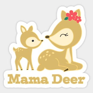 Mama Deer with Baby Deer Sticker